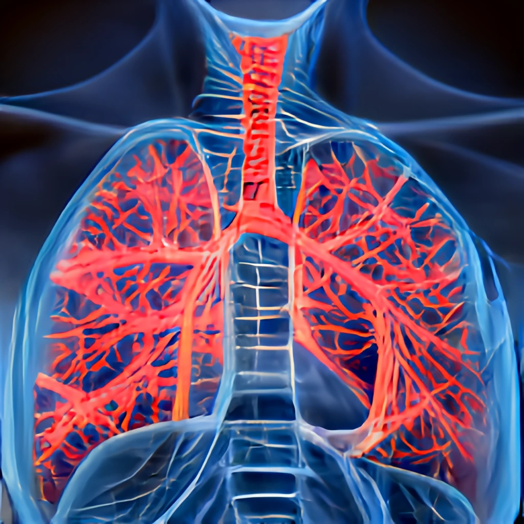 AI in lung cancer clinical trials, digital art