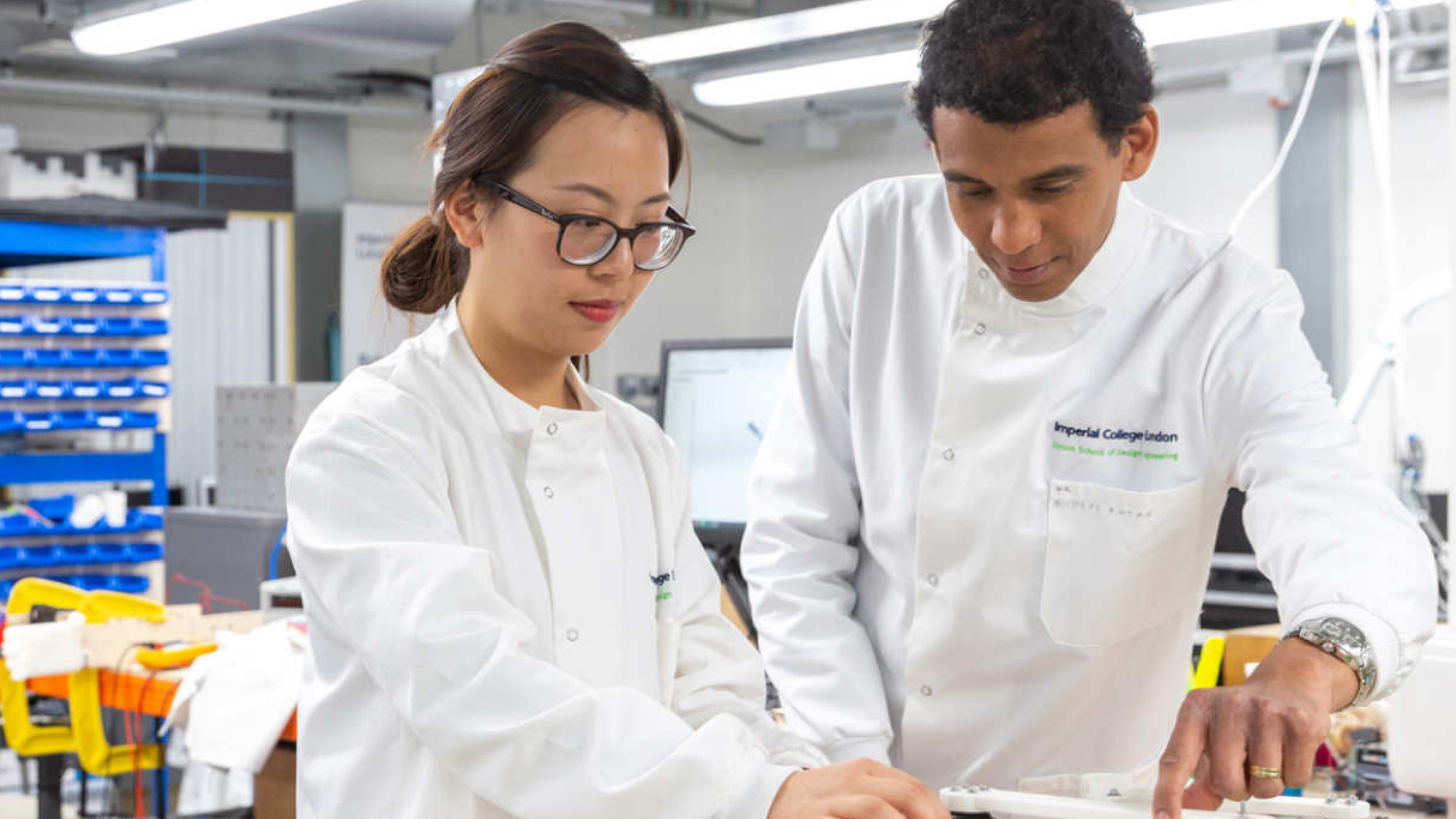 Students working together in lab